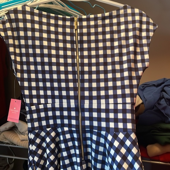 Kate Spade Gingham Dress in Blazer Blue Size XS - Picture 4 of 6